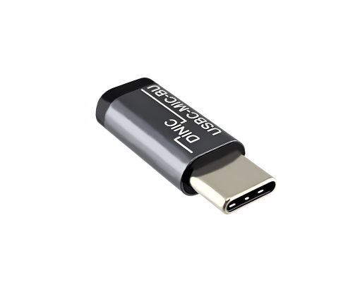 DINIC Adapter, USB C Stecker auf Micro  Buchse, 3 Stück Alu, space grey